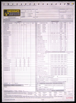 carpet cleaning invoice